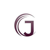 golf cirkel letter j logo pictogram ontwerp vector