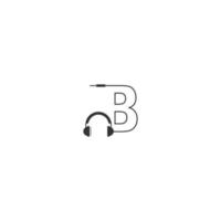 letter b en podcast-logo vector