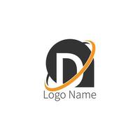 letter d cirkel pictogram logo, ontwerp letter pictogram cirkel concept vector