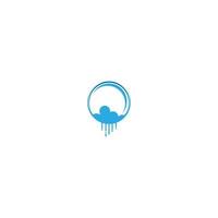 regenachtig wolk logo pictogram concept vector