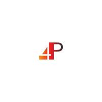 letter 4p logo combinatie vector