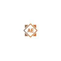 vierkante ae logo letters ontwerp vector
