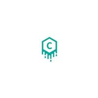 letter c logo in groene kleur ontwerpconcept vector