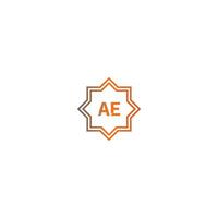 vierkante ae logo letters ontwerp vector