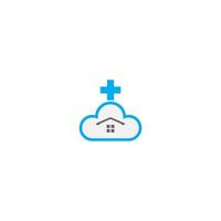cloud thuiszorg concept logo icon vector