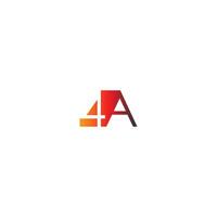 letter 4a logo combinatie vector