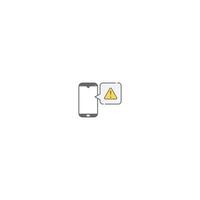 smartphone waarschuwing logo pictogram vector