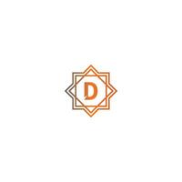 vierkante d logo letters ontwerp vector