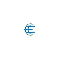 letter e pictogram logo vector