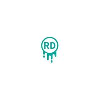 letter rd logo in groene kleur ontwerpconcept vector