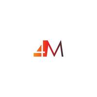 letter 4m logo combinatie vector