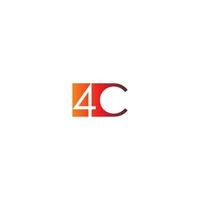 letter 4c logo combinatie vector