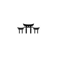 torii poort pictogram logo vector