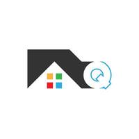 letter q logo pictogram voor huis, onroerend goed vector