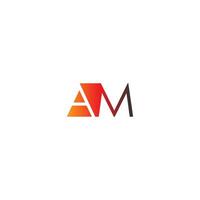 letter am logo combinatie vector