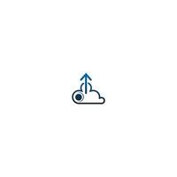 omhoog wolk pictogram logo ontwerp concept vector