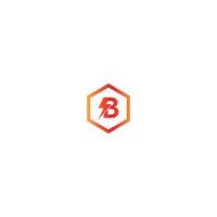 bliksem letter b logo kleurverloop vector