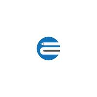 letter e pictogram logo vector