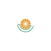 oranje fruit pictogram logo vector