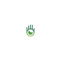 hand logo pictogram vector