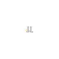 letter u en lamp, bulp-logo vector