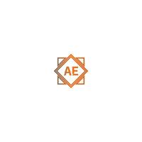 vierkante ae logo letters ontwerp vector