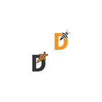 letter d bij pictogram creatief ontwerp logo vector