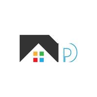 letter d logo pictogram voor huis, onroerend goed vector