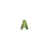 letter a logo ontwerp kikker voetafdrukken concept icoon vector