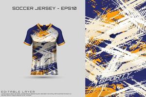 sport jersey en t-shirt sjabloon sport jersey ontwerp vector mockup. sportontwerp voor voetbal, racen, gaming-jersey. vector.