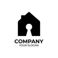 sleutel huis logo ontwerp vector