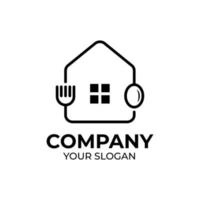 keuken eten logo ontwerp vector