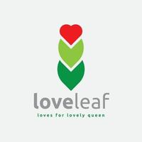 cupido liefde - groen blad en roos logo vector