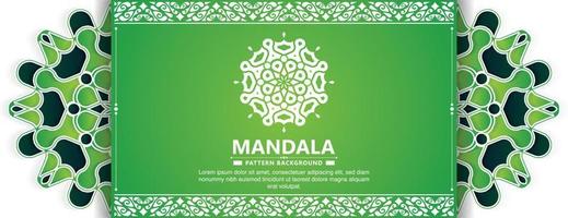 groene decoratieve mandala-achtergrond vector