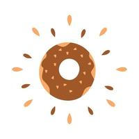 abstracte sappige donut pictogram geïsoleerd op een witte achtergrond - vector