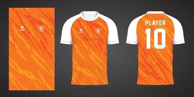 oranje voetbalshirt sport ontwerpsjabloon vector