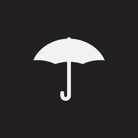 paraplu vector ontwerp geïsoleerd op zwarte achtergrond.