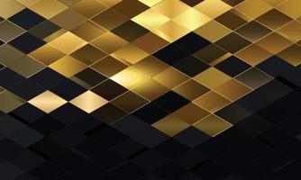abstracte gouden en zwarte geometrische ruitachtergrond. vector
