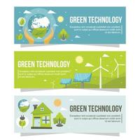 groene eco-technologiebanner vector