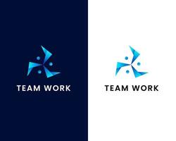 teamwerk logo ontwerpsjabloon vector