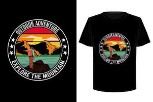 outdoor avontuur retro vintage t-shirtontwerp vector