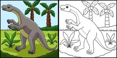 lufengosaurus dinosaurus kleurplaat illustratie vector