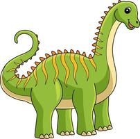 diplodocus dinosaurus cartoon gekleurde clipart vector