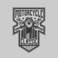 vintage aangepaste motorfiets vintage badge vector