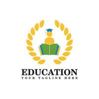 kleurrijk onderwijs logo ontwerpconcept vector