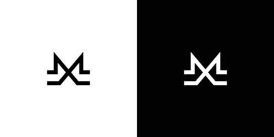 modern en uniek letter mx initialen logo ontwerp 2 vector