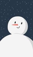schattige sneeuwpop illustratie vector