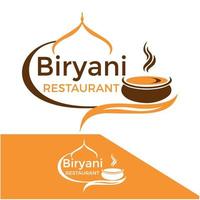 biryan restaurant logo vectorillustratie