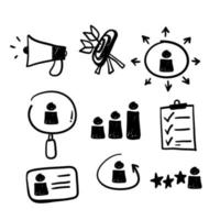 hand getrokken doodle baan zoeken pictogram illustratie gerelateerd vector