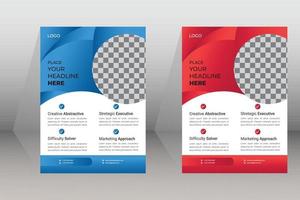 conferentie zakelijke a4 flyer ontwerpsjabloon en brochure voorblad met bedrijfsbureau schone en eenvoudige zakelijke flyer ontwerpsjabloon vector